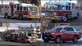 Kitchener Fire, ON - Pumper 14, Aerial 14, Tower 13, Car 123 & Rescue 11 Responding.