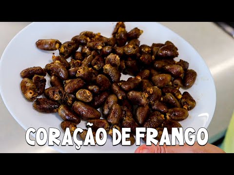 CORAÇÃO DE FRANGO NA FRIGIDEIRA É O MELHOR QUE TEM