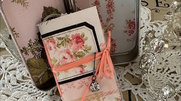 Part #4 -#craftwithme pt 4 adding the pockets tucks &embellishments for Mint Can Mini journal .