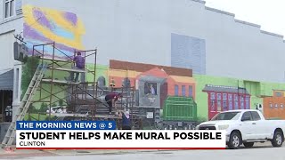 Student in Clinton helps make mural possible
