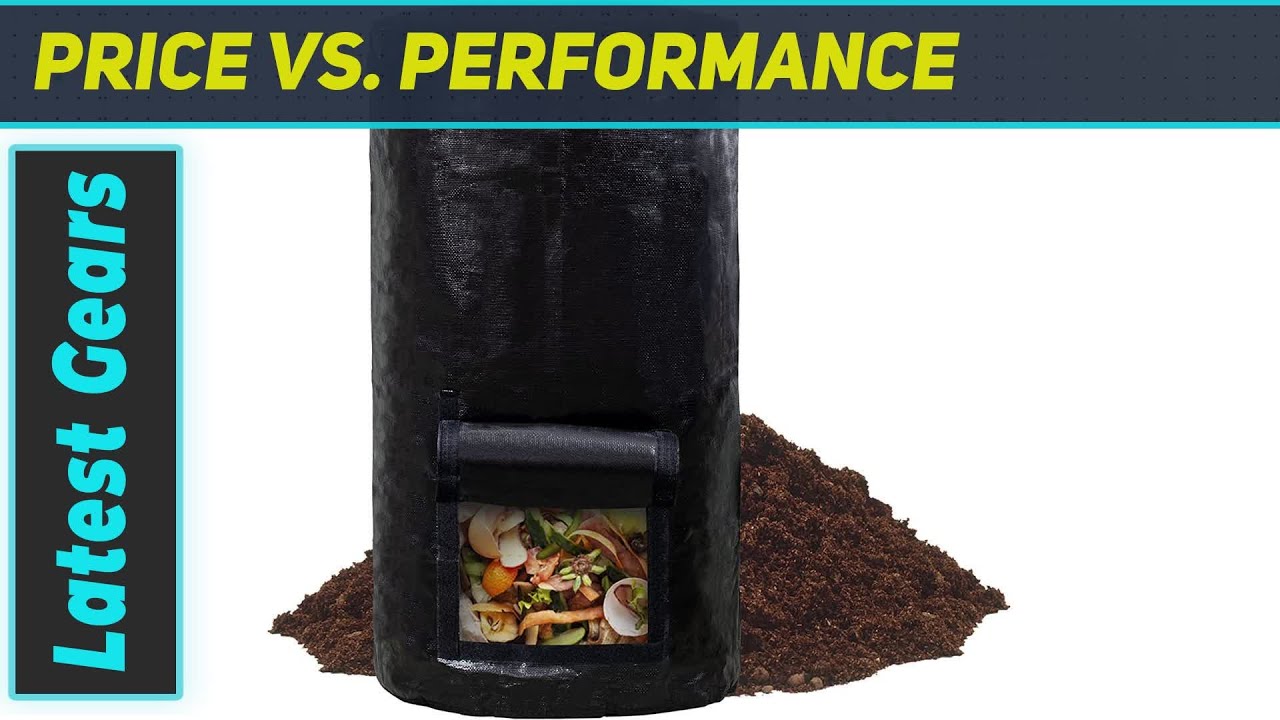 Eco-Friendly 34 Gallon Garden Compost Bin Bag with Lid | Best Organic Fertilizer Fermented Bag