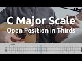 C Major Scale Open Position in Thirds - Ukulele Tabs Play Along