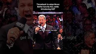 When Bruce Buffer tore his ACL while introducing GSP #ufc #mma