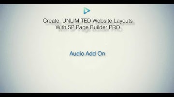 SP Pagebuilder Pro Tutorial - Audio Add on