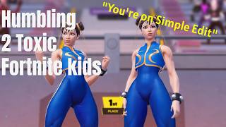 Humbling 2 Toxic Fortnite kids. | Insane Trash Talking 4K Ultra HD |