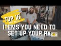Top 10 items you need to set up your RV