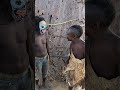 Chaba saw the devil's mask for the first time #hadzabetribe #chaba