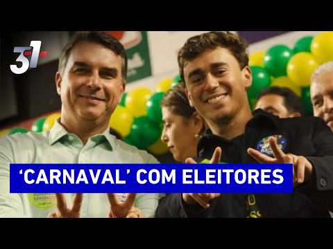 Flávio e Nikolas Ferreira lançam ‘Bloquinho do 22’ em MG