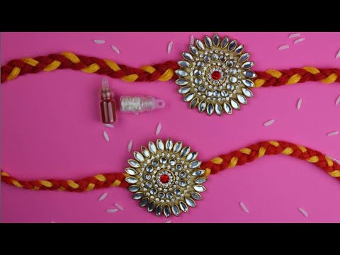 DIY Rakhi Making At Home | Easy And Quick Rakhi Making Tutorial | DIY ...