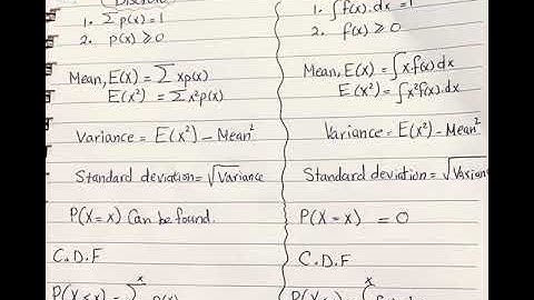 Difference between discrete and continuous random variable