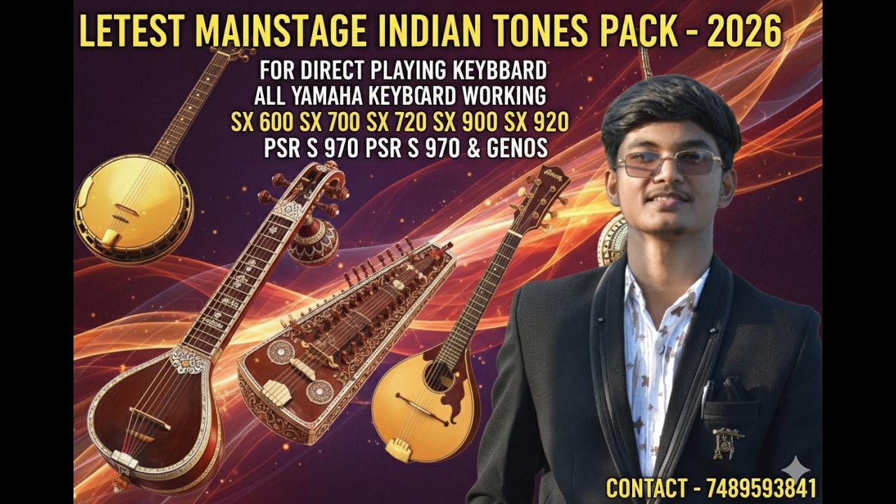 LATEST 2026: MainStage Indian Tones Pack for All Yamaha Keyboards | Direct Play! #600 #720 #920