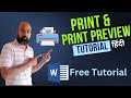 How To Print Document In Microsoft Word And Print Preview Tutorial In Hindi