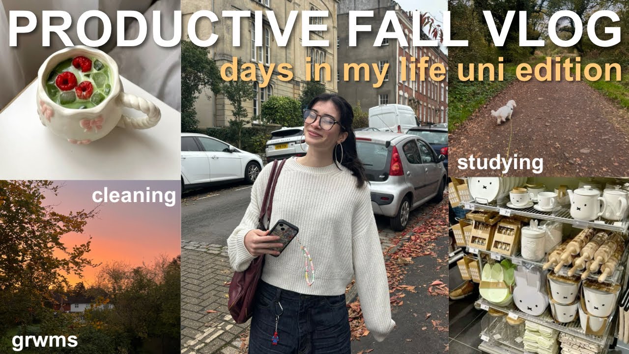 PRODUCTIVE FALL DAYS IN MY LIFE 🍂🎧 || fashion uni student - YouTube