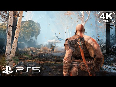 God of War PS5 - Kratos goes hunting with Atreus (4K ULTRA HD PS5) GOW