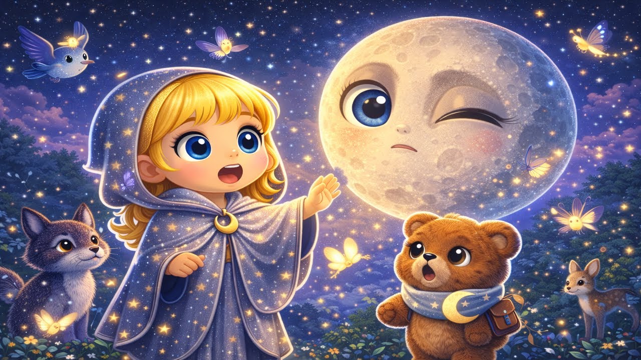 The Moon That Learned to Blink – Lumi’s Gentle Night Magic 🌙✨