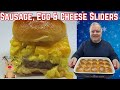 Sausage, Egg & Cheese Sliders - Perfect for a Holiday Breakfast, Brunch, or a New Years Countdown!