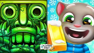 Temple Run 2 [LOST JUNGLE Map] VS Talking Tom Gold Run [Trick or Treat Time] screenshot 5