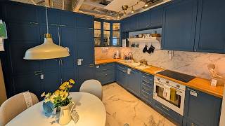 IKEA METOD / LERHYTTAN Blue & KARLBY Oak | L-Shaped Kitchen Walkthrough