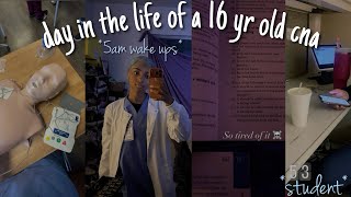 DAY IN THE LIFE: 16 yr old cna *student*, how to become a cna at 16, mini vlog, etc
