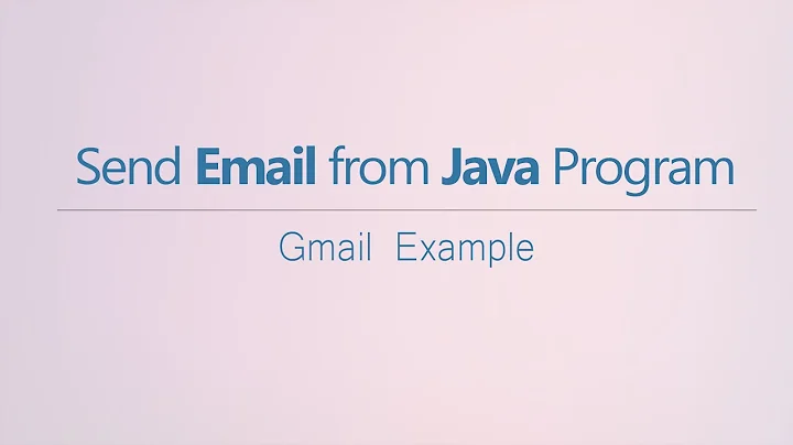 Java - Send Email from Java Program - Java Mail API - (Gmail Example - 2019)