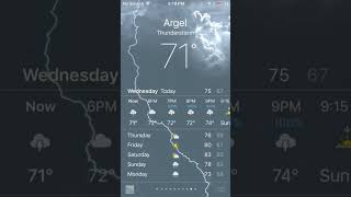 RARE iOS 10 Weather animation thunderstorm/severe (day)