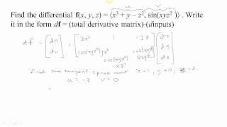 Differentials Part 6 - three inputs, two outputs