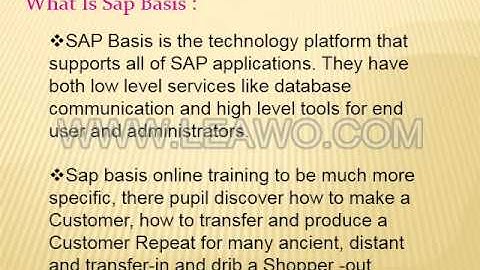 SAP Basis  SAP Basis Tutorials  SAP Basis Training 1