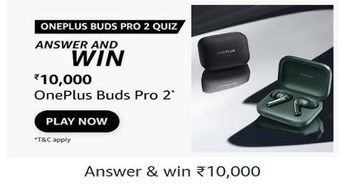 Amazon Funzone Oneplus Buds PRO 2 Quiz Answers Today|7 February 2023 | Daily Quiz Time