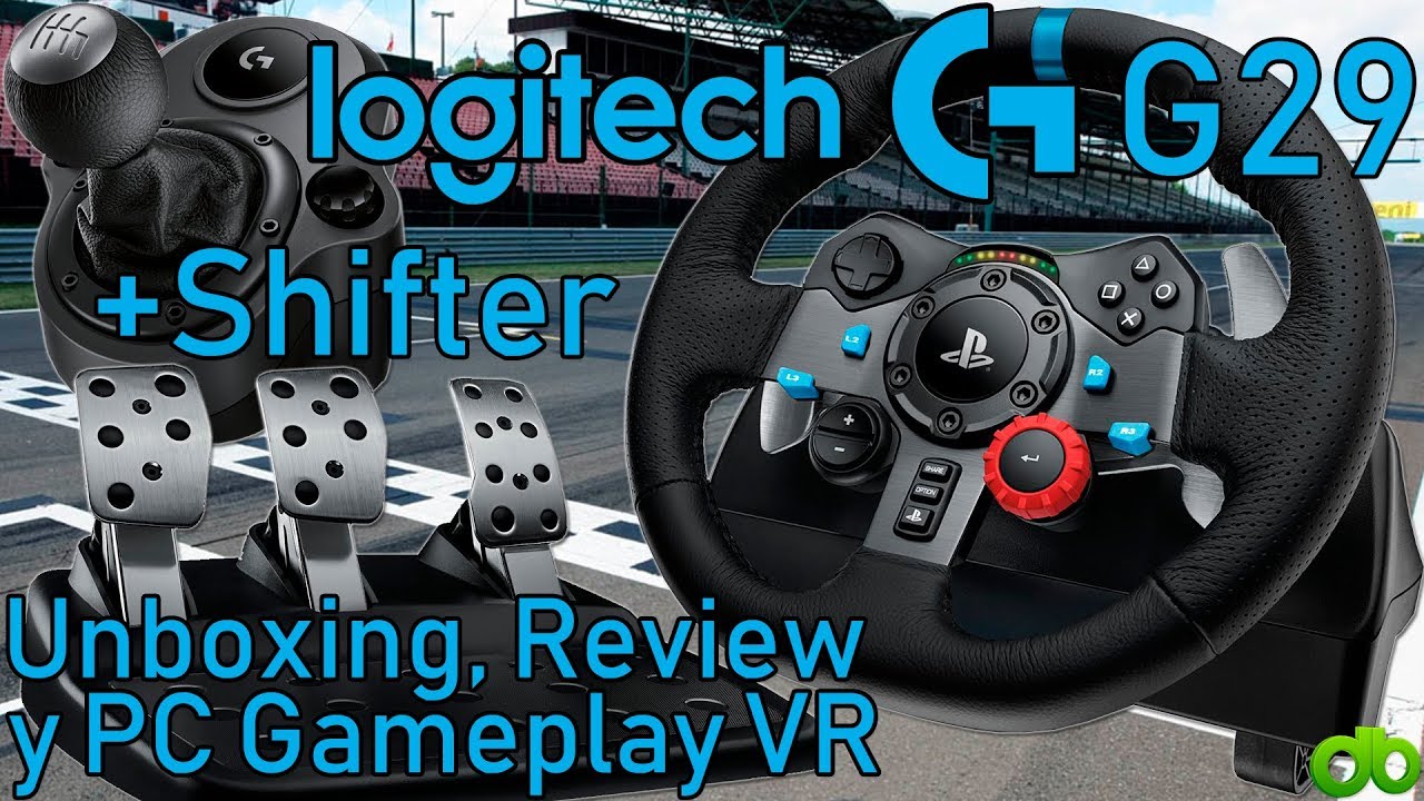 Logitech G29 Volante + Palanca marchas Shifter Unboxing Review y Test  Gameplay Project Cars 2 PC VR 