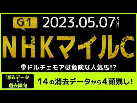 『2023 G1 NHKマイルC 消去データ & 過去傾向 』ドルチェモアは危険な人気馬？ 14の消去データから4頭残し！