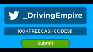 Video thumbnail of "[100K CASH] NEW DRIVING EMPIRE CODES!!! | Roblox Driving Empire"