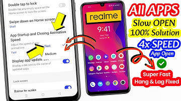 Realme Mobile App Slow Open Problem | App Startup & Closing Animation Speed In Realme Phone