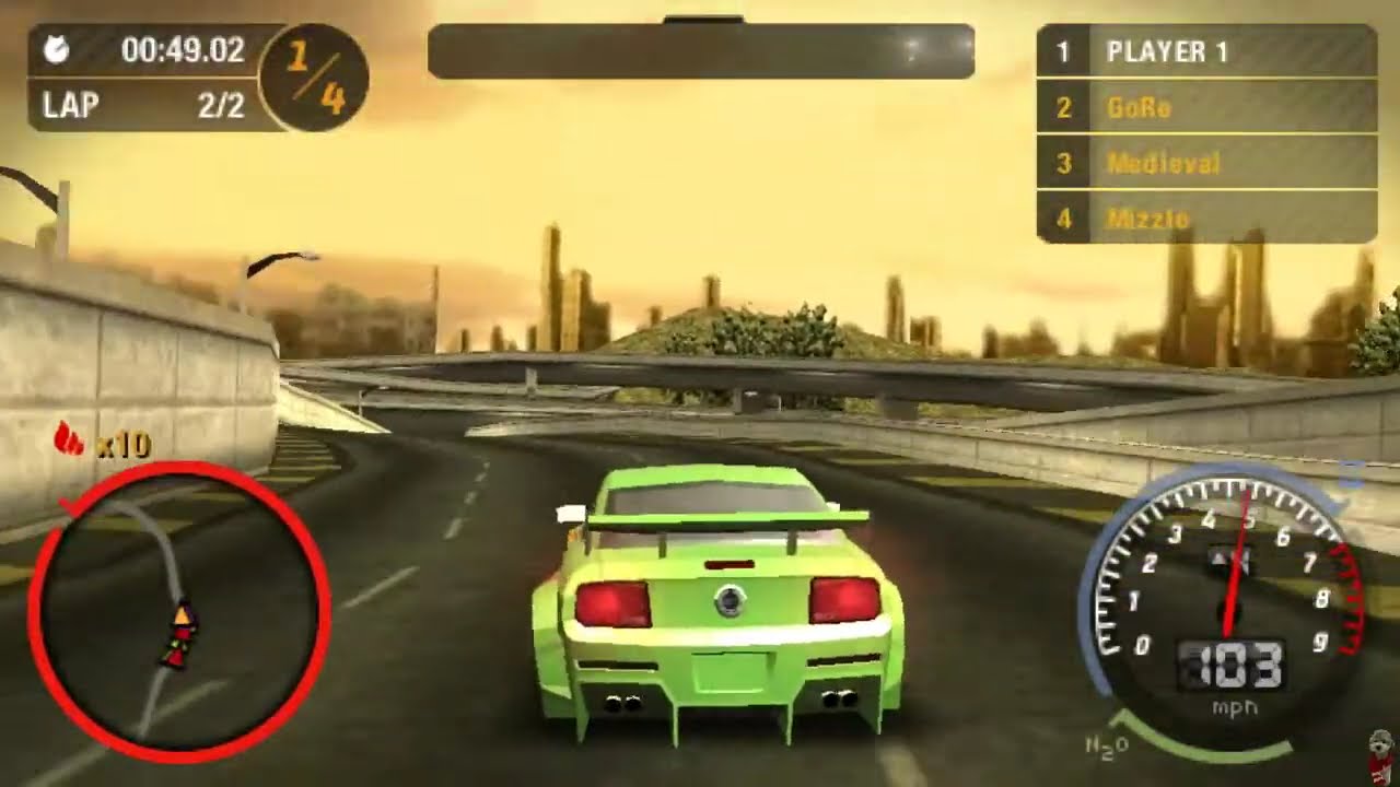 Need for Speed Most Wanted 5-1-0 PSP Gameplay