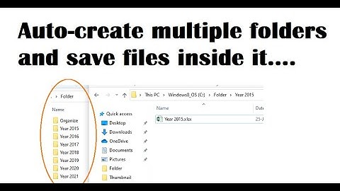 Auto-create multiple folders and save files inside it, in one click!!