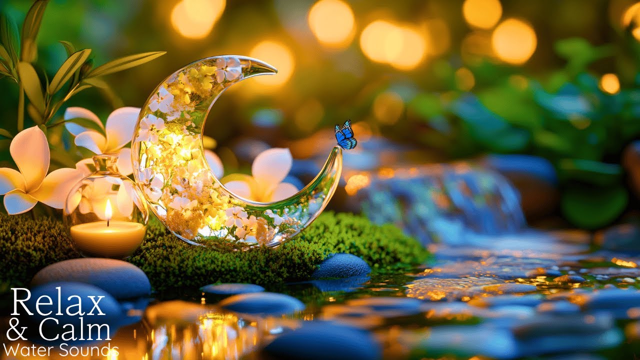 Relaxing Music + Bamboo Water Sounds 🌿 Deep Healing & Stress Relief, Anxiety | Calm Mind & Body