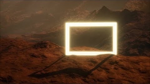 Neon Portal on Mars Planet Surface With Dust Blowing | Motion Graphics - Videohive template