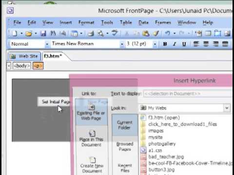 .::FrontPage Urdu Tutorial - Lesson {7} Use of Inline Frame & Picture Toolbar-HQ ::.