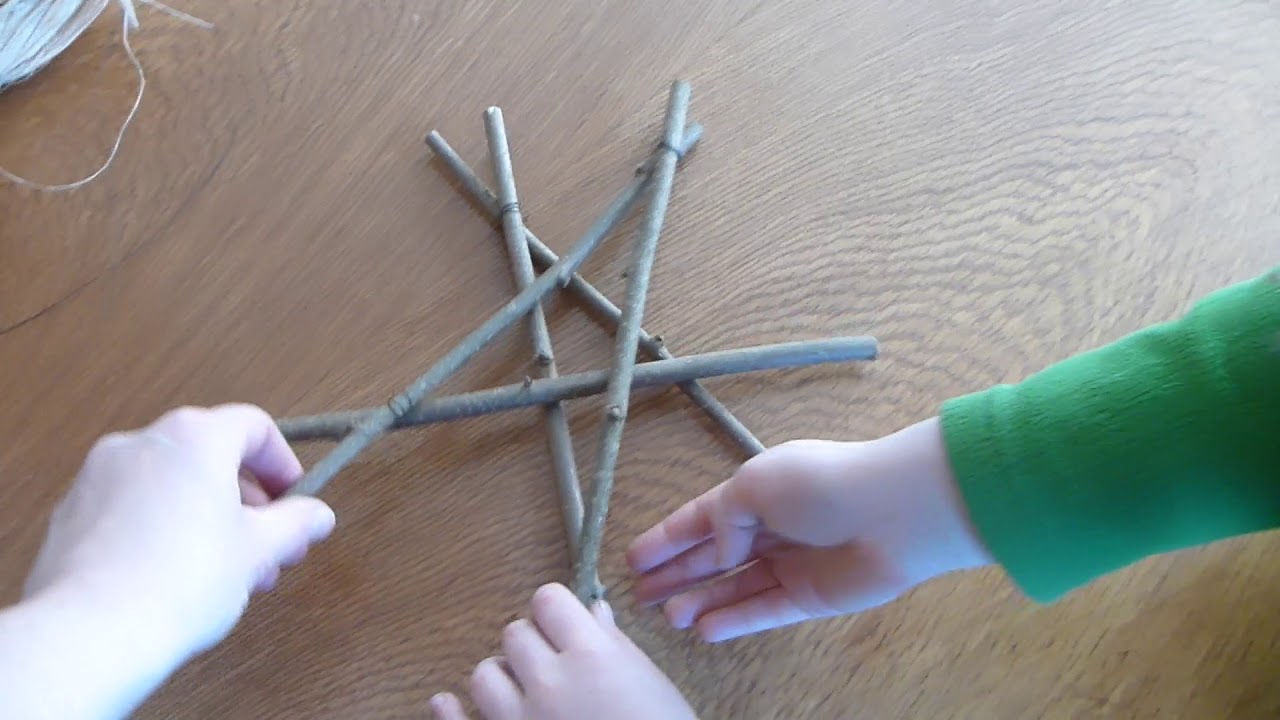 DIY - Sterne aus Zweigen fr die Weihnachtszeit - Basteln mit Kindern