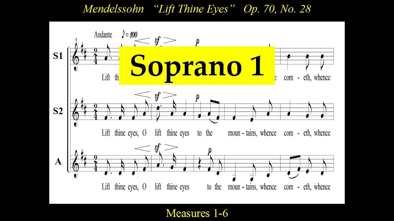 Mendelssohn - OP70 - Elijah -28 Lift Thine Eyes To The Mountains - Soprano1