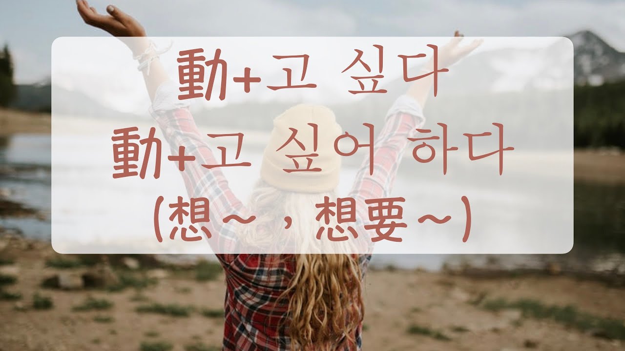 生活韓語 我不想見那個人 動詞+고 싶다 動詞+고 싶어 하다（想～，想要～）韓語教學 韓語文法 自學韓文