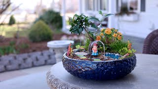 Fun, Colorful Miniature Garden with DIY Pond! // Garden Answer