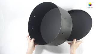 Custom paper cardboard luxury round fedora hat flowers packaging gift box