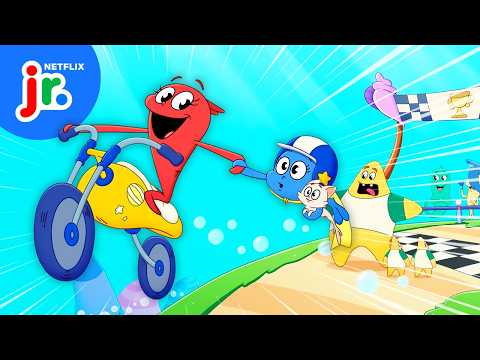 Wildest Tricks & Wackiest Stunts 💥 Dr. Seuss's Red Fish, Blue Fish | Netflix Jr