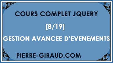 COURS COMPLET JQUERY [8/19] - Gestion avancée d