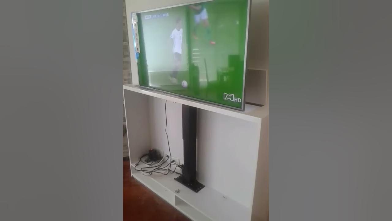 Elevador de TV motorizado, soporte de TV eléctrico de movimiento completo  con rotación manual de 360°, se puede ocultar en un gabinete, con ajuste de