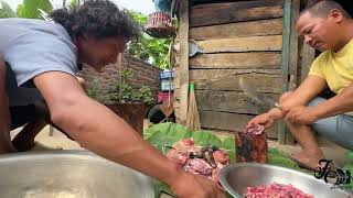 ससुरालीबाट ल्याएकाे ३ धार्नीकाे पाठाकाे मासु र भुटुवा / Local Mutton  / Village life / Fal Thapa