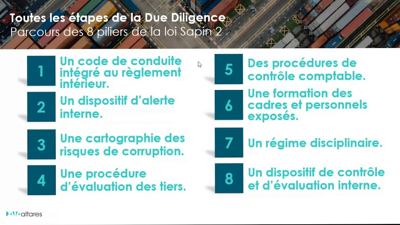Toutes Les Etapes De La Due Diligence Pour Reussir L Evaluation De Vos Tiers Webinar Synthese Altares Db France