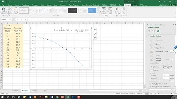 CurveFit 4: Examples Using Excel and Trendline