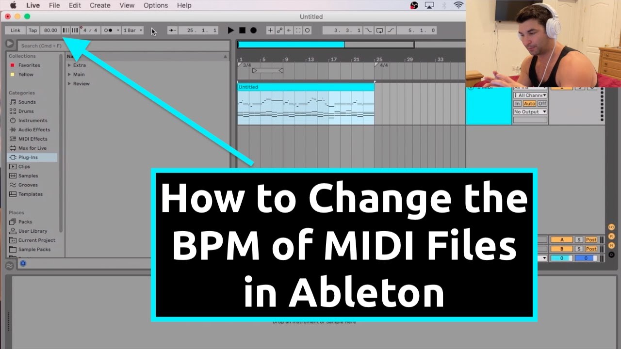How To Change The BPM Of MIDI Files In Ableton Tutorial YouTube How To Change The BPM Of MIDI Files In Ableton Tutorial YouTube