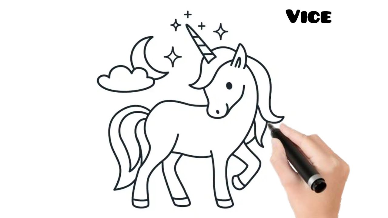 COMMENT DESSINER UNE LICORNE - YouTube